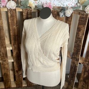 ASTR the label top woman’s cream long sleeve shirt tunic NWT sz medium